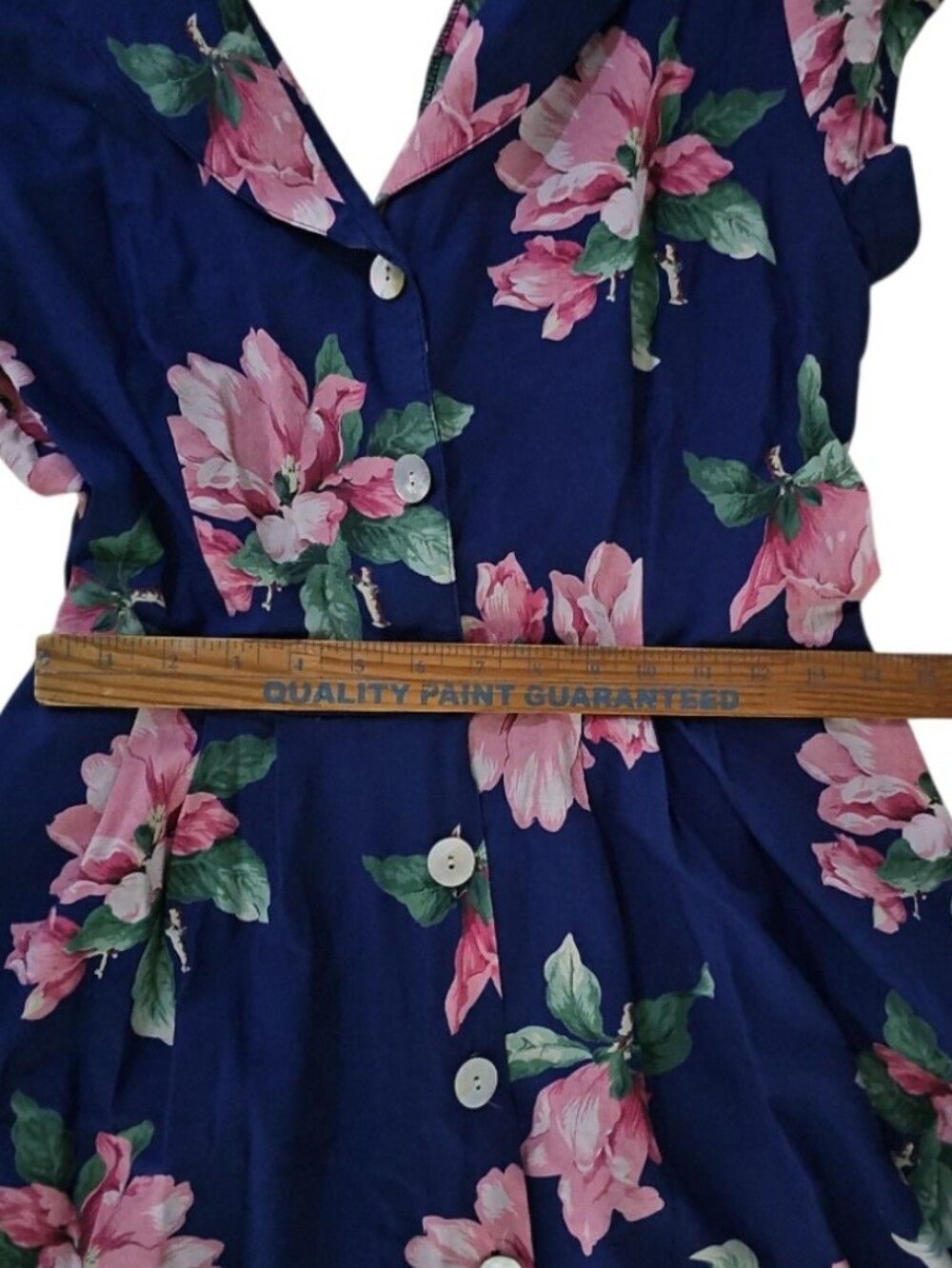 Vintage Carol Anderson California Floral Midi Dress USA Cotton M Cottagecore - Picture 14 of 15